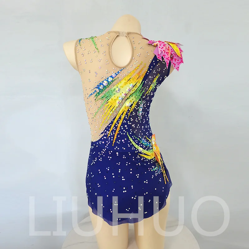 LIUHUO Rhythmic Gymnastics Leotard Competitive Cheerleading Performance For Children