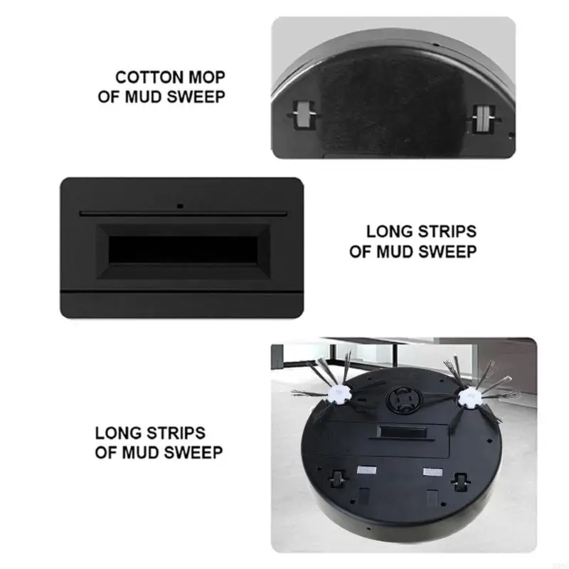 A0NC Mini Facuum Cleaner Wet/Dry Sử dụng 3 trong 1 yên tĩnh Vaccum Mopping 80 Chạy để sạc thời gian cho nhà văn phòng