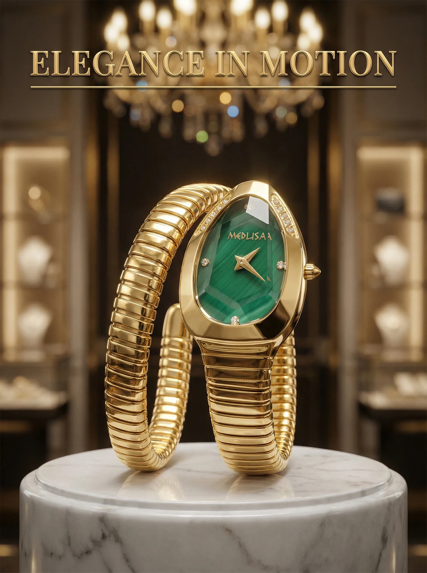 2026 High Quality Gold Diamond Set Snake Shaped Dress Watch Bangle Style Fashionable Unique Brand Same Style Women's Wristwatch Sd912d83c24d24c928e8882996e998393h