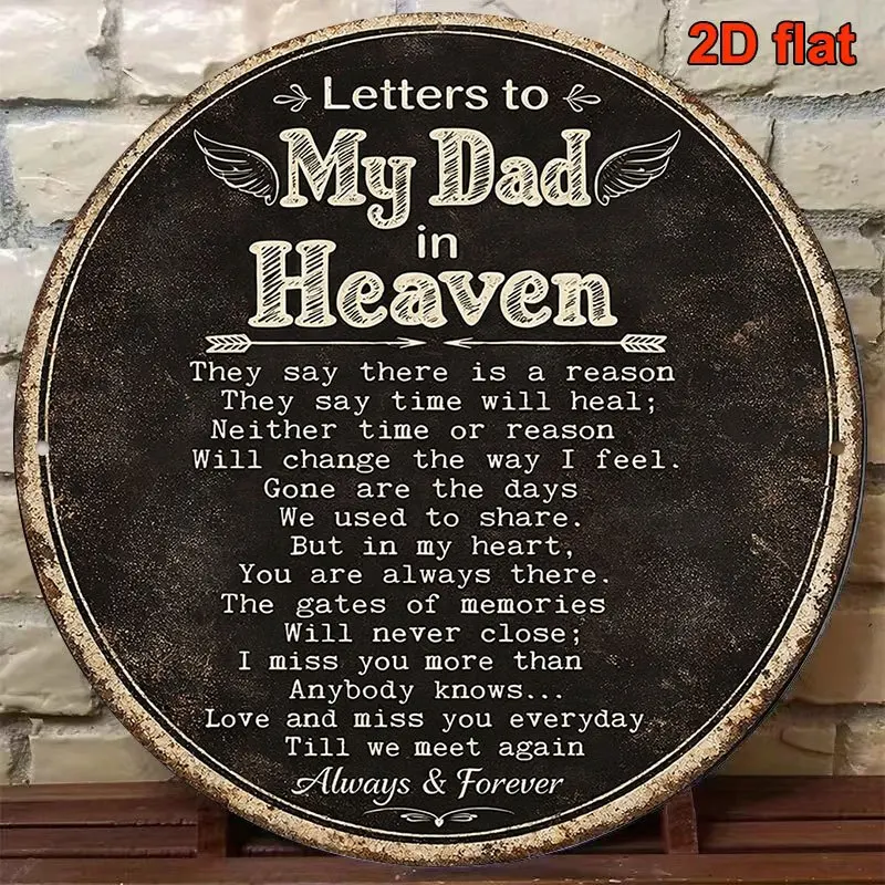Round Sign, Vintage Plaque about 