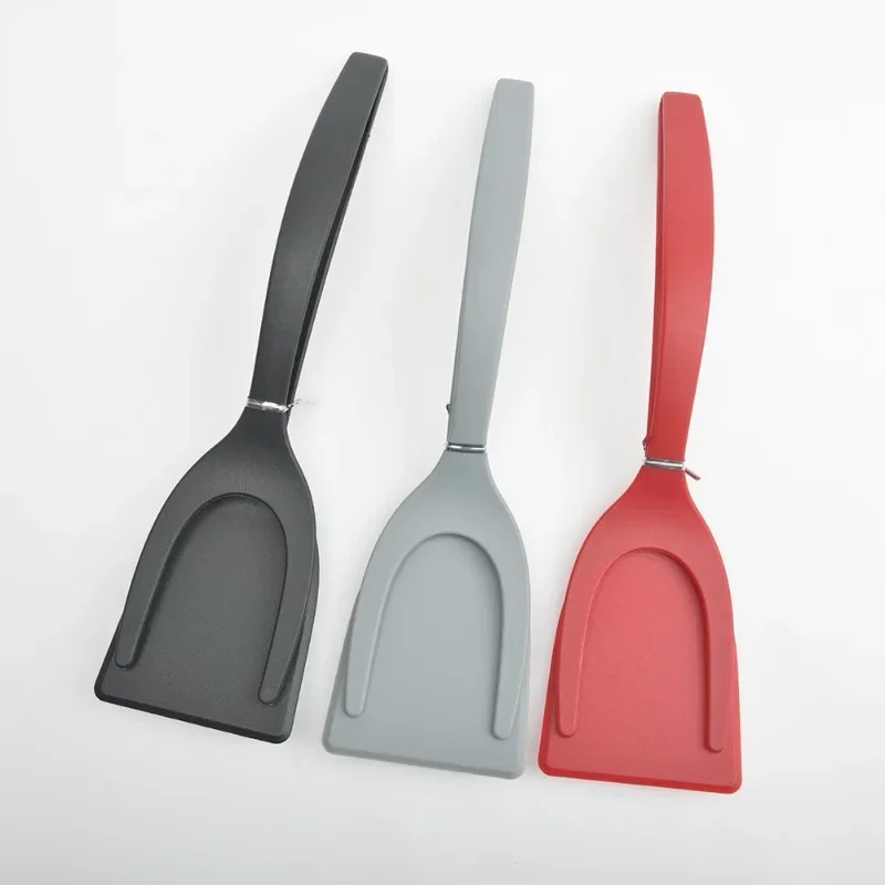 1PC Steak Shovel Frying Shovel Clip 2-in-1 Non-slip Anti-scald Food Clip Egg Spatula Toast Omelette Clip Flip Spatula