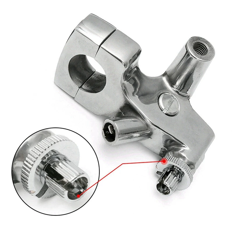 4X 25Mm 1Inch Motorcycle Clutch Lever Mount Holder For Honda Shadow 600 VT750 Silver Aluminum Alloy