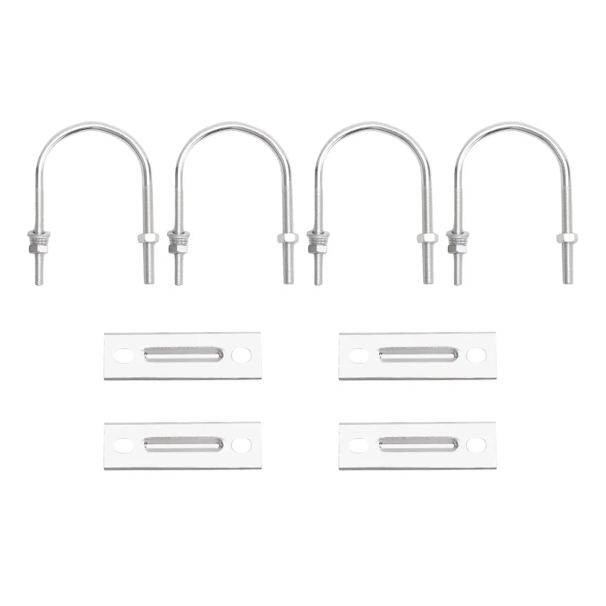 DIGITALBUY 4 Set Antenna Mast Pipe Clamp with V Jaw Block and U Bolt All Anti-Rust Finished for TV CB Ham Antenna or Pan