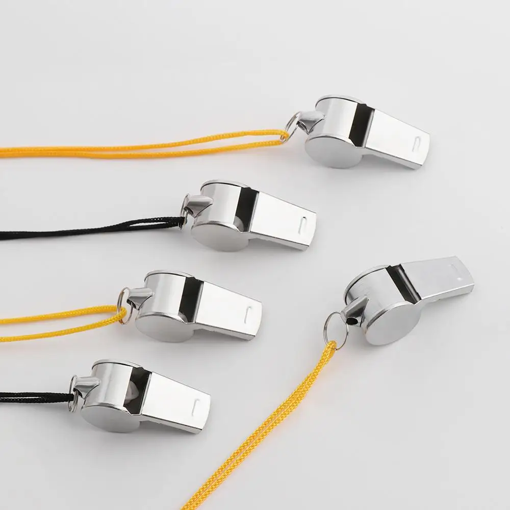 Basketball Party Training School Referee Sport Rugby Stainless Steel Whistles Cheerleading Tool Metal Whistle Cheerleaders