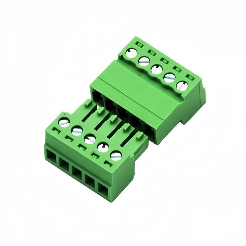 2 Sets 15EDGRK 3.81mm 2/3/4/5/6/7/8-24 Pin Right Angle Screw Terminal Block Connector 15EDG 3.81MM Pitch Plug + Pin Header Socke