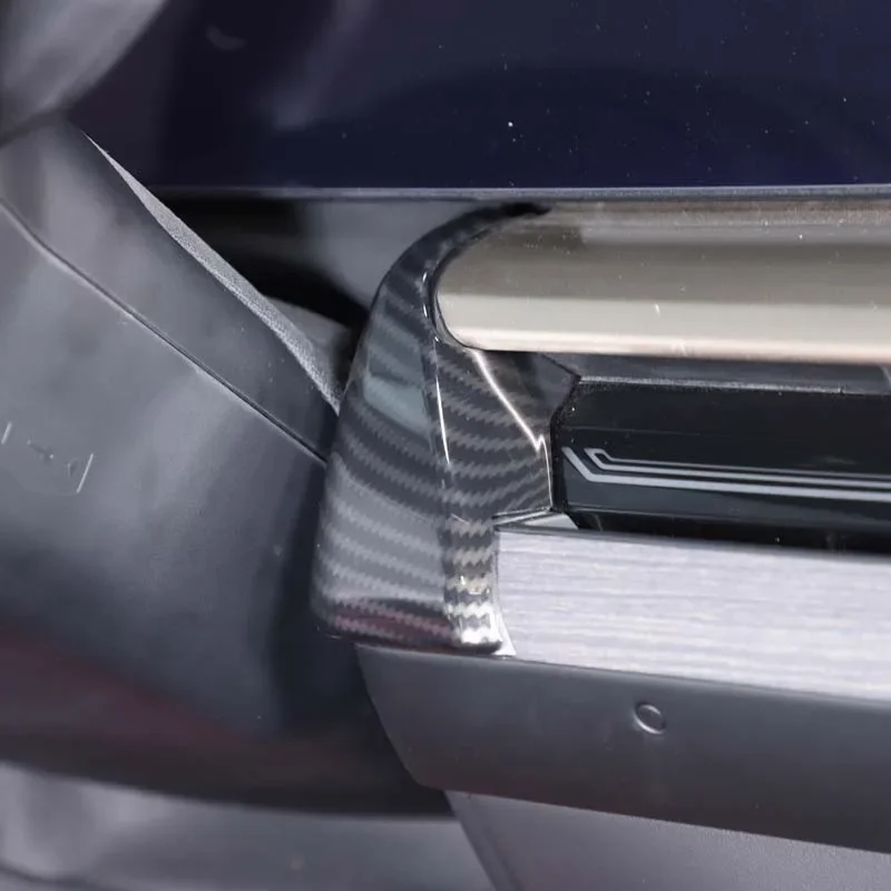 لسيارات BMW 5 Series G60 2024-26 ملحقات السيارة الداخلية ABS ألياف الكربون سيارة مركز التحكم شاشة عرض كلا الجانبين غطاء الكسوة #4