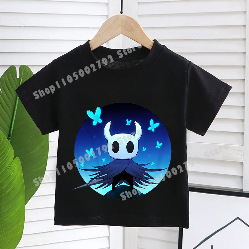 

Hollow Knight Kids T-shirt Summer Children Game Cotton Short Sleeve Tops Boys Anime Fashion Cute Tees Girls Casual Clothes Gifts