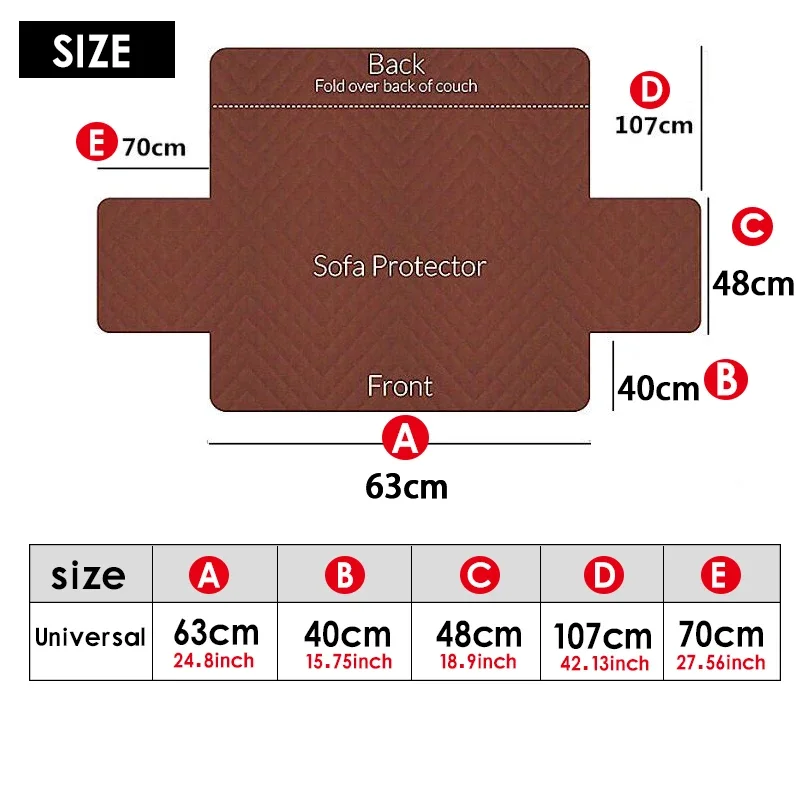 Quilted Pet Sofa Cushion Wing Chair Slipcovers Couch Cover Soft Polyester Wingback Slipcover Furniture Protector for Living Room