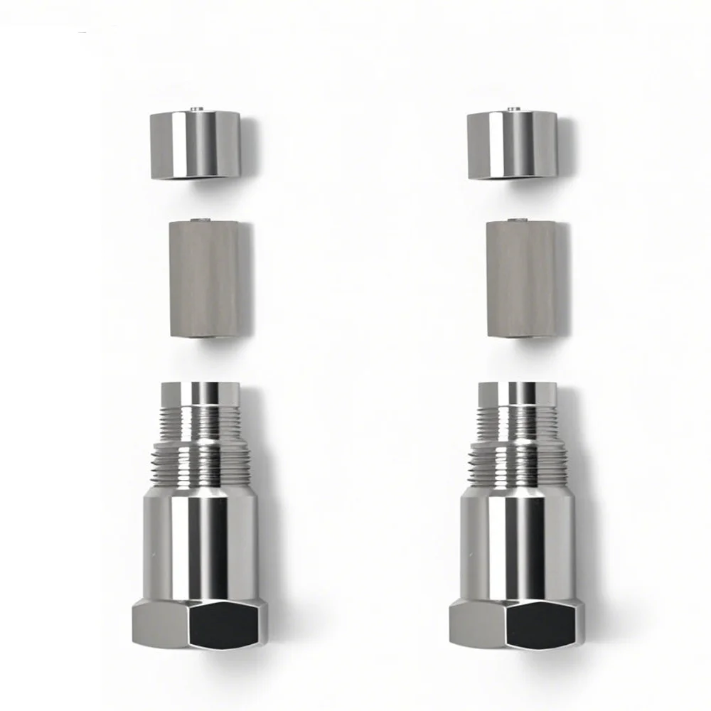 2PCS Mini 46.5*16.0*16.9MM Oxygen Catalyst Sensor For Automobile Silver Stainless Steel Durable Car Accessories