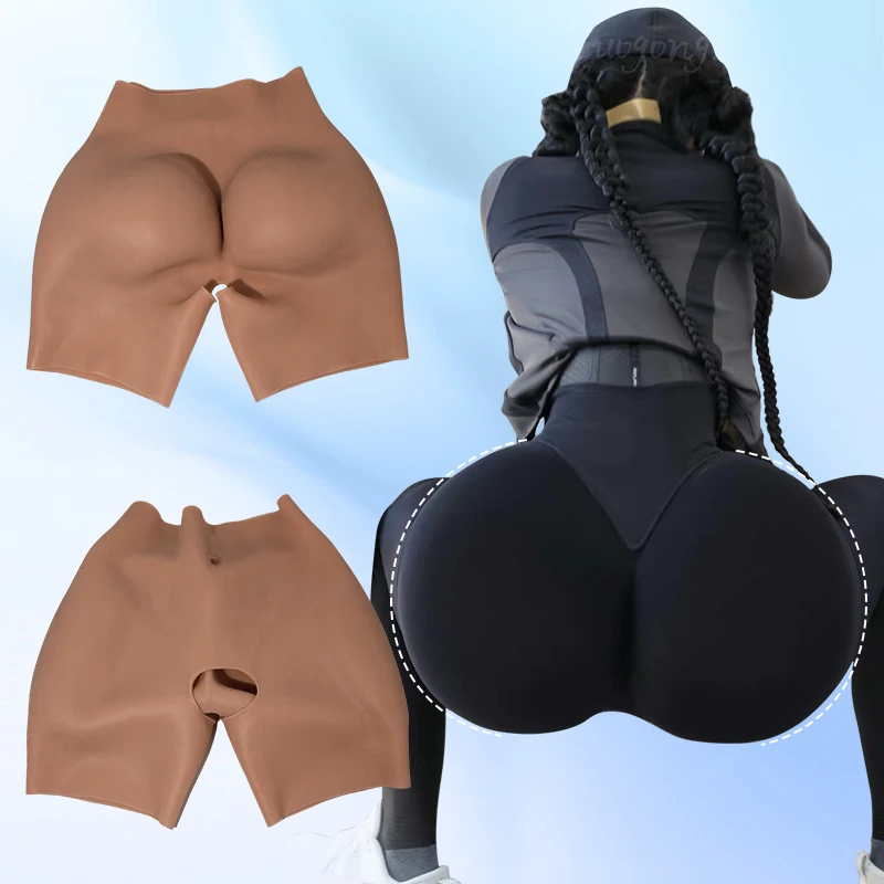 ONEFENG Silicone Sexy Buttocks Enhancement Silicone Hip Pants for Women Open Shift Pants Full Buttocks Cosplay