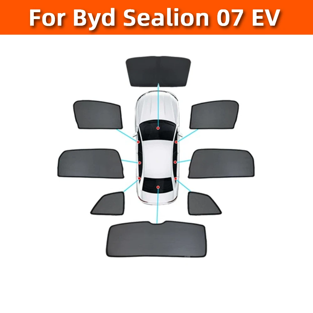 

For Sealion 07 EV Car Front Windshield Sun Shade Side Window Sunshade Dustproof Insect Proof Protector Car Interior Accessories
