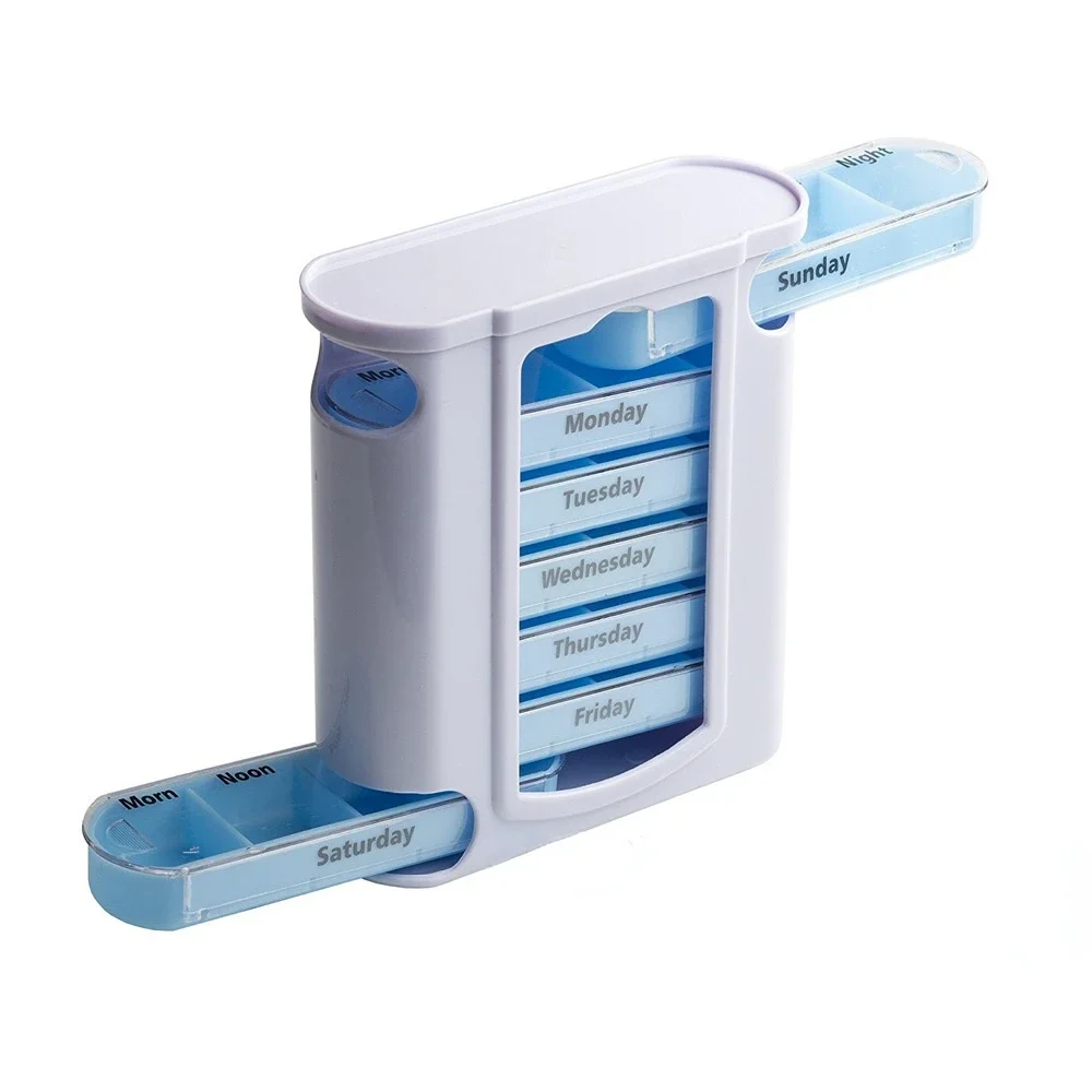 

Portable 7 Days Medicine Medical Pill Box 28 Grids Weekly Pill Case Storage Box Travel Medicine Box Holder Tablet Organizer