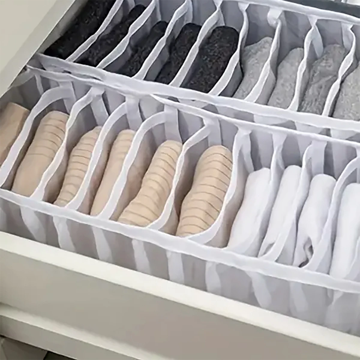 1pc- Underwear drawer storage box, foldable wardrobe storage box, drawer partition storage box, underwear, bra clothing storage