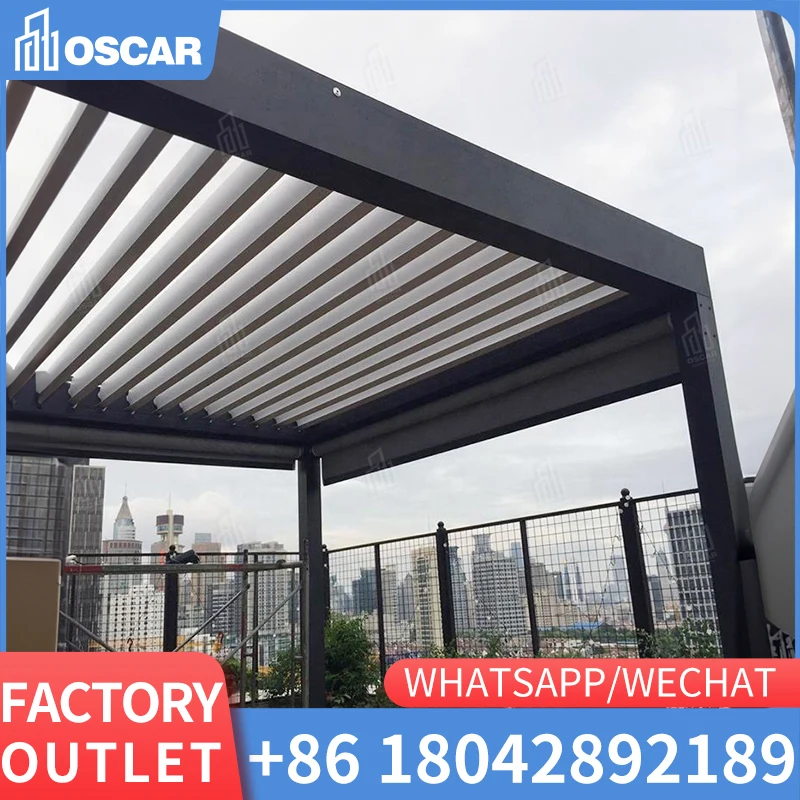 

Garden exterior waterproof bioclimatique motorized automatic pergolas bioclimaticas bracket aluminum bioclimatic outdoor pergola