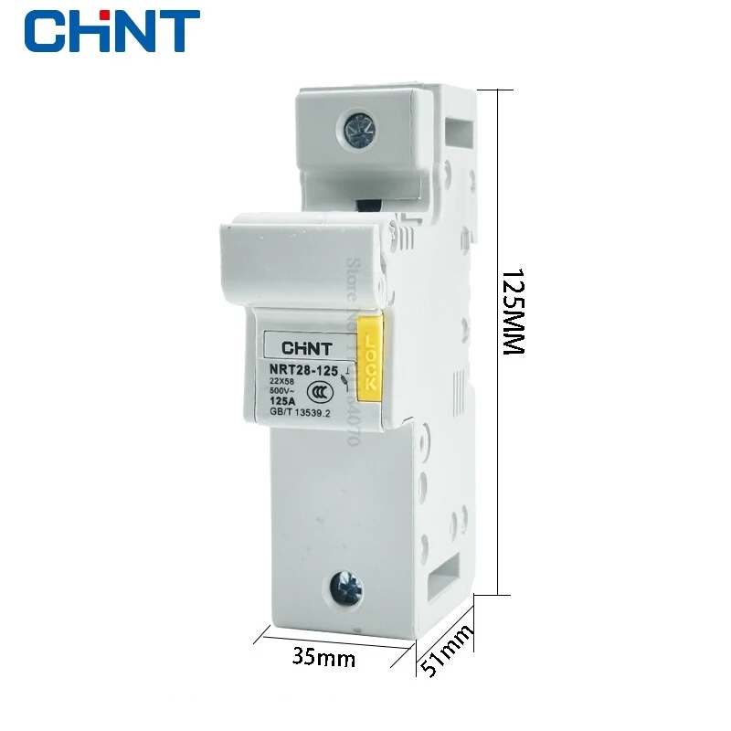 CHINT RT28-125 Fuse Base Fusible Core Fuse Link 22X58 RT29-125 RO19