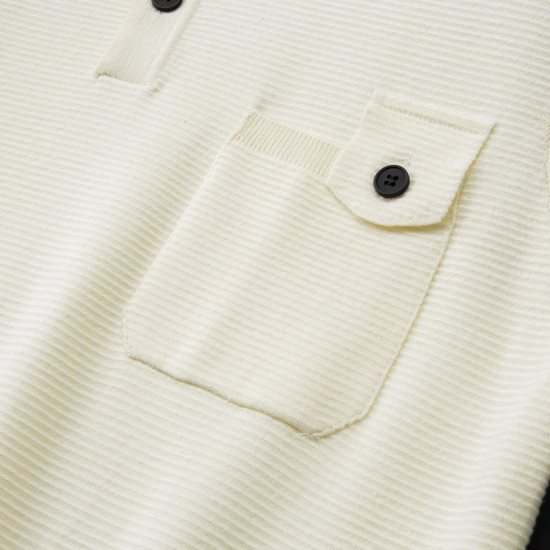 เสื้อสเวตเตอร์ผู้ชาย 8XL 7XL 6XL รุ่นใหม่ประจำปี 2025 สำหรับฤดูใบไม้ร่วง ดีไซน์หรูหรา แขนสั้น ปกเสื้อเชิ้ต มีกระเป๋า สไตล์ลำลอง