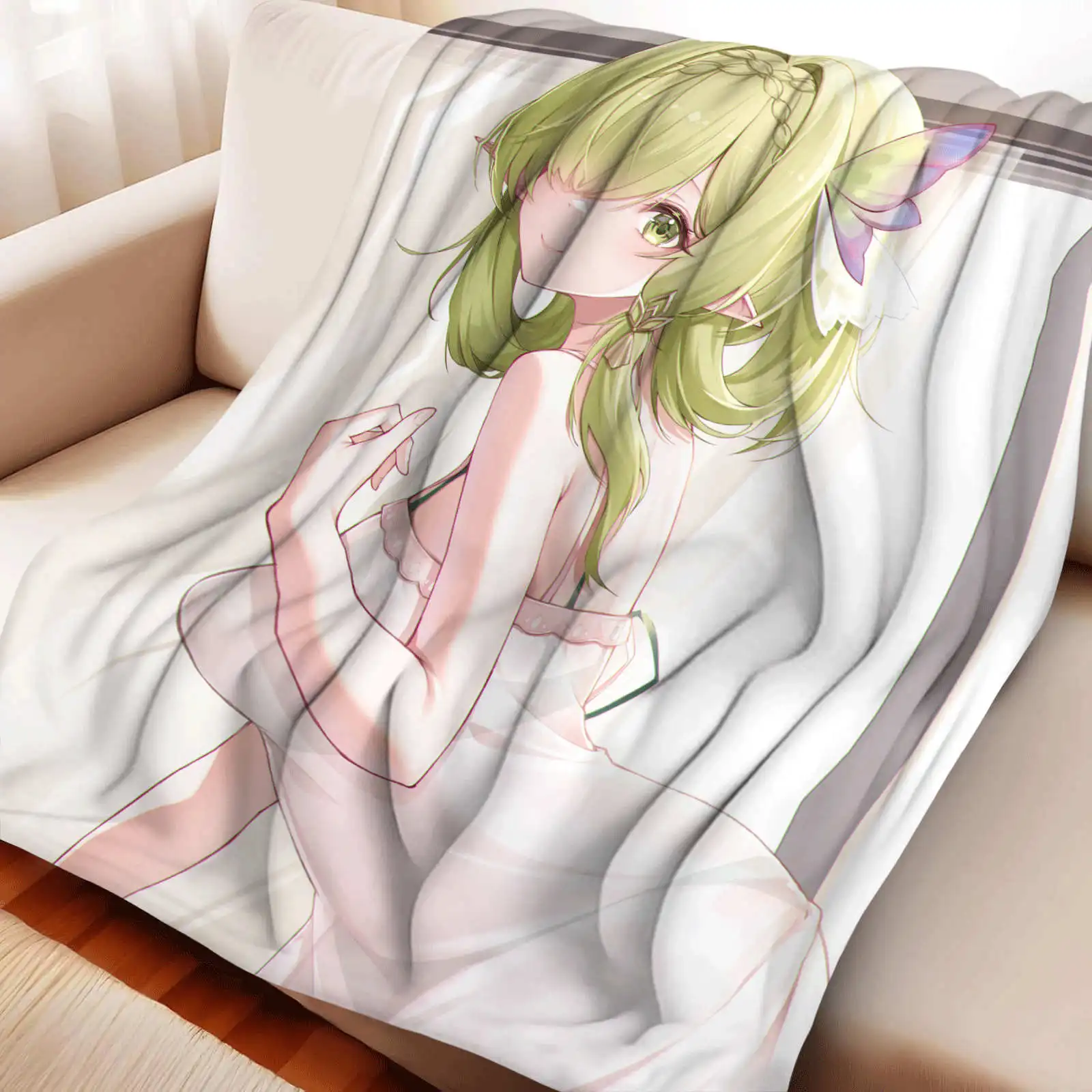 Azur Lane  Flannel Blanket Soft Warm Cartoon Nap Throw for Bed Sofa Travel Multipurpose