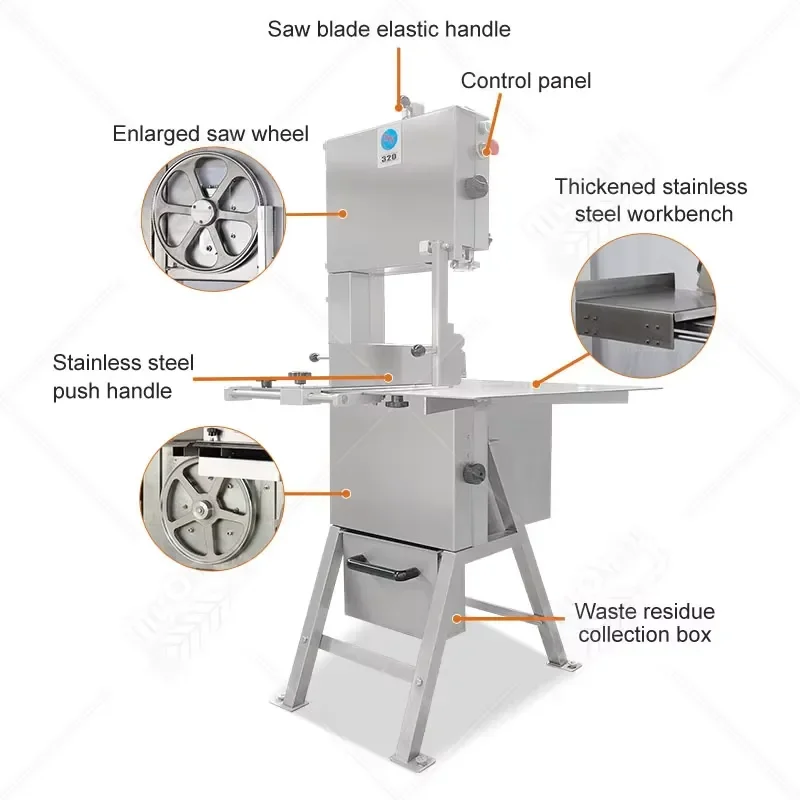 2026Hot MY Commercial Electric Animal Cut Machine Portable Meat Slicer Chicken Pork Beef Saw Kitchen
