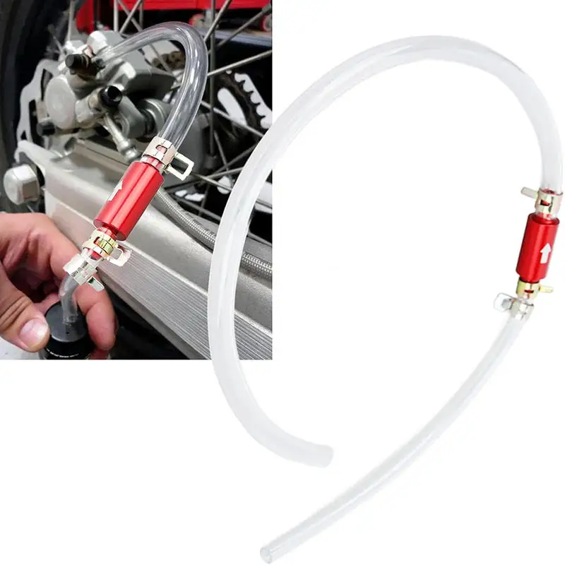 2PCS Easy Wear Resistant One Way Check Valve Brake Clutch Bleeder Hose Tube Bleeding Tool Kit For Car view 2
