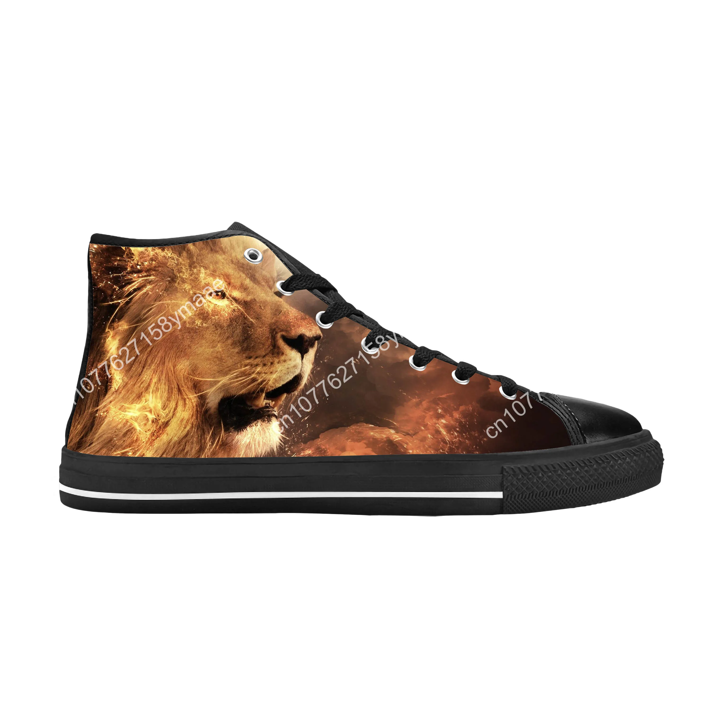 Ethiopia Ethiopian Flag Lion Of Judah Rasta Rock Casual Cloth Shoes High Top Comfortable Breathable 3D Print Men Women Sneakers