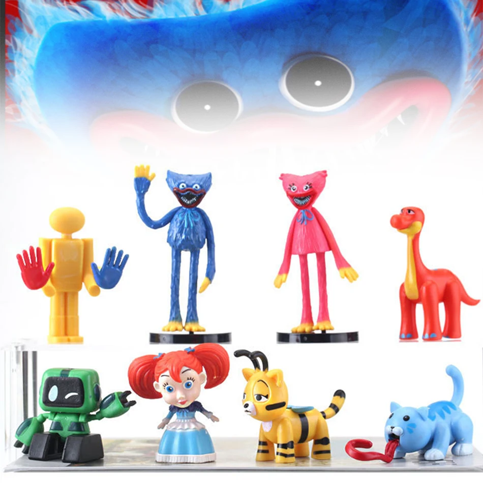 Anime 8PCS Smiling Critters Figure Smiling Critters Cat Nap Dog Day Catnap Dogday Figure Set Toy Catnat Kickinchicken Figurine