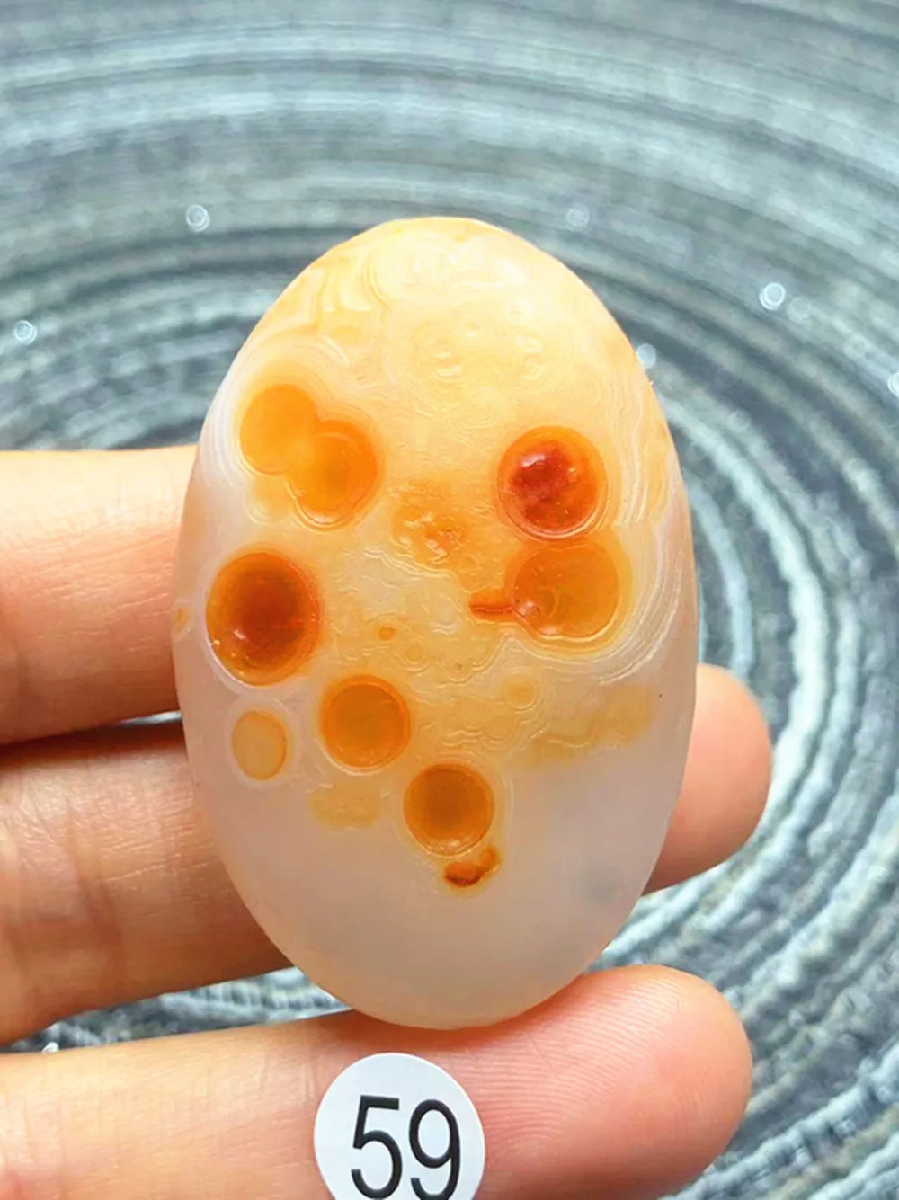 Natural Agate Alxa Gobi Eye Mineral Specimen, Energy Crystal, Chakra Reiki Healing A4 - view 3