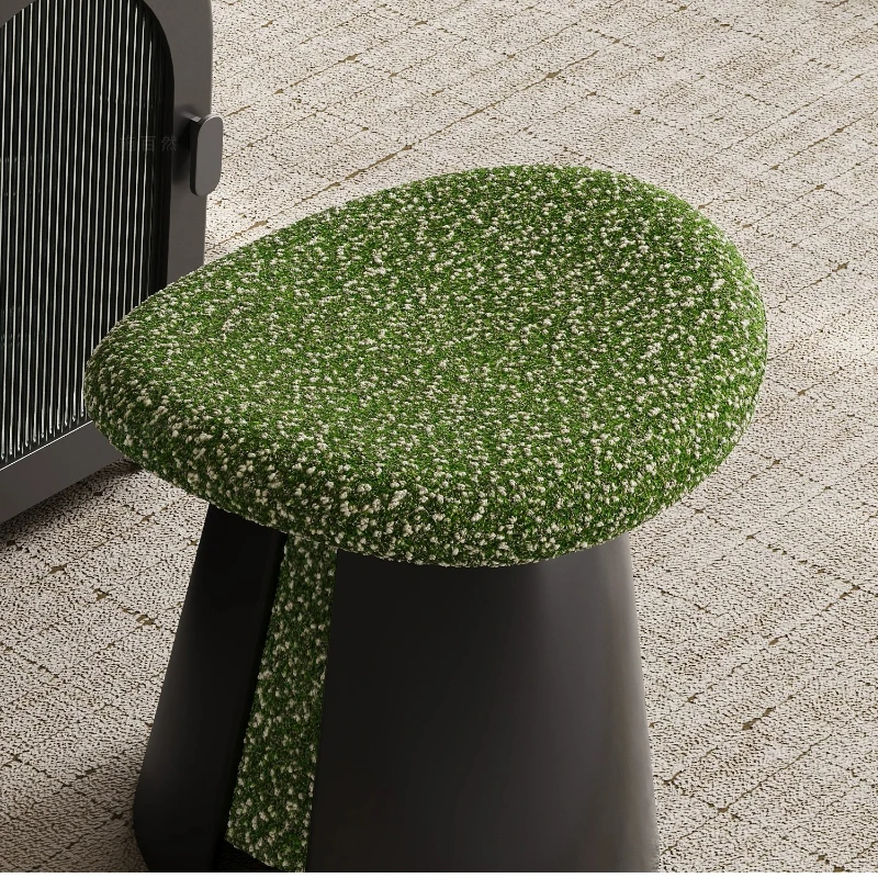 Mid-century Vanity Stool Mountain Wool Round Chair-luxurious Vanity Stool Bedroom Home Furniture Sgabello Per Trucco ZY40HZD