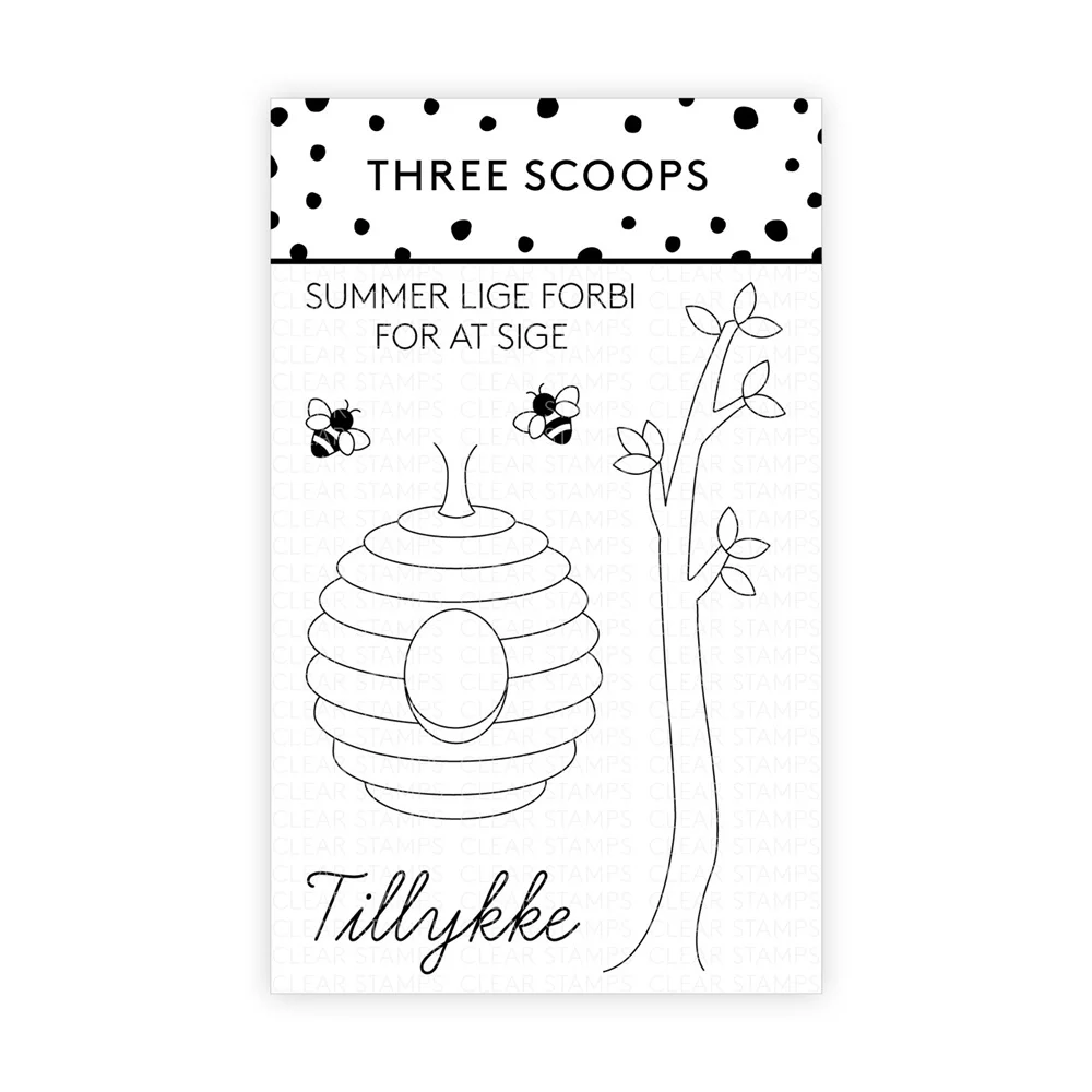 

THREE SCOOPS Beehive Summer Just Passed Clear Stamps Reusable Handmade Embossing DIY Scrapbook Diary Greeting Card Decoration