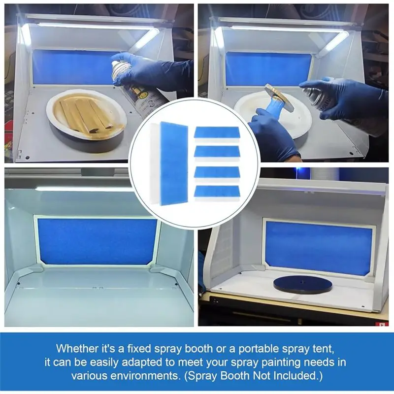 AT63-Air Brush Spray-Booth Filter Replacement- Double-Layer Paint Booth Air Filter Exhaust Set For Painting