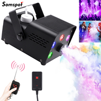 Somspot 500W LED Fog Machine DJ Disco Colorful Remote Fogger Ejector Stage Light Effect Smoke Machine for Theater Wedding Party
