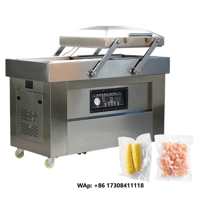 Industrial Double Chamber Vacuum Packaging Machine for Food Sealing, Automatic Deep Chamber Vacuum Sealer with CE Certification