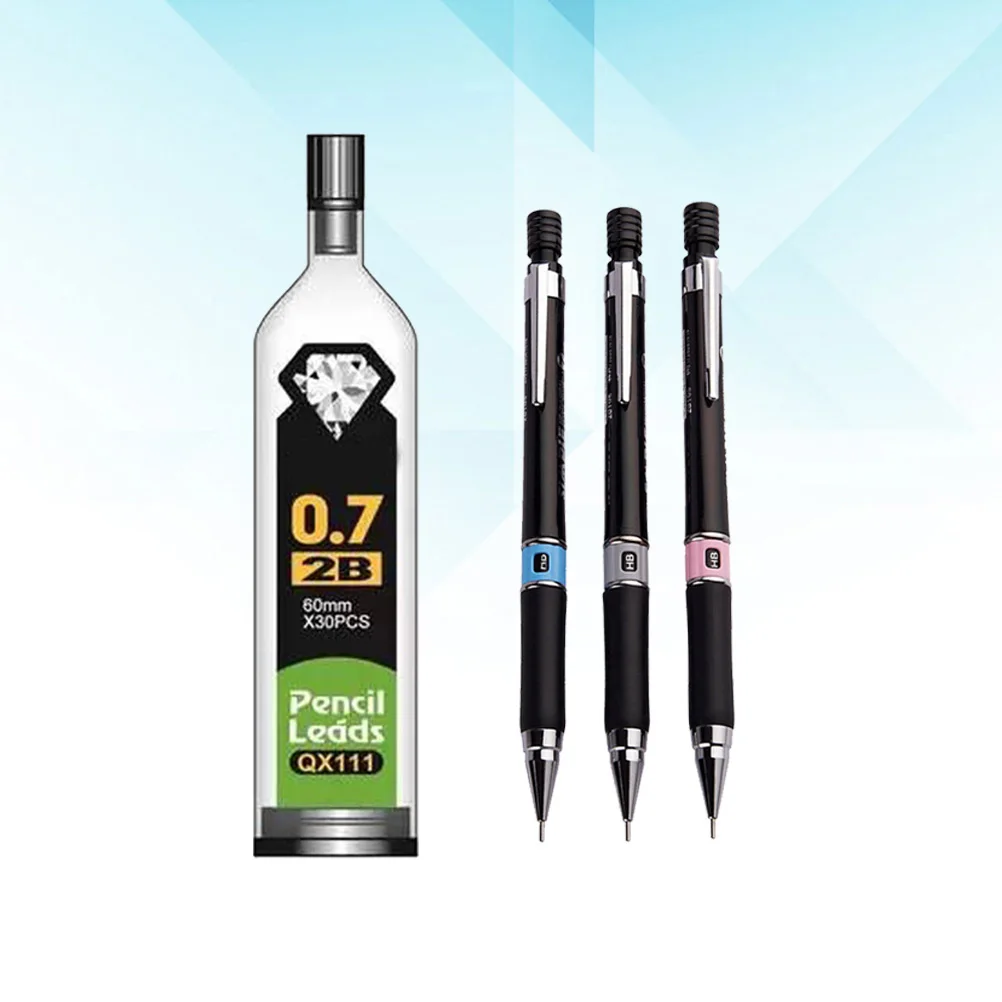 

6pcs Set 0.7Mm Automatic Pencils 0.7Mm 2B Refill Leads Student School Writing Tool Portable Design For Home Office