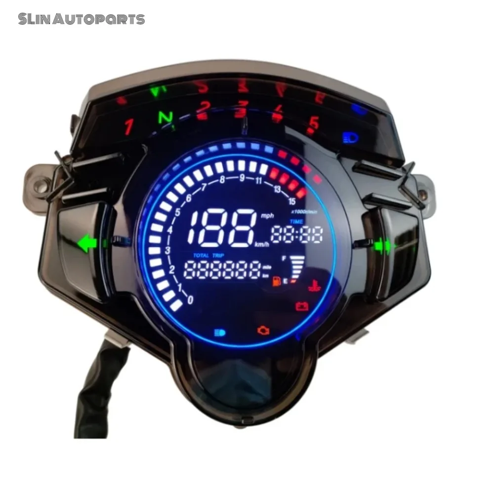 Modification LED Digital Motorcycle Digital Speedometer for Y15ZR V1 V2 LC150 Time Hour Modify Waterproof Dashboard Odometer