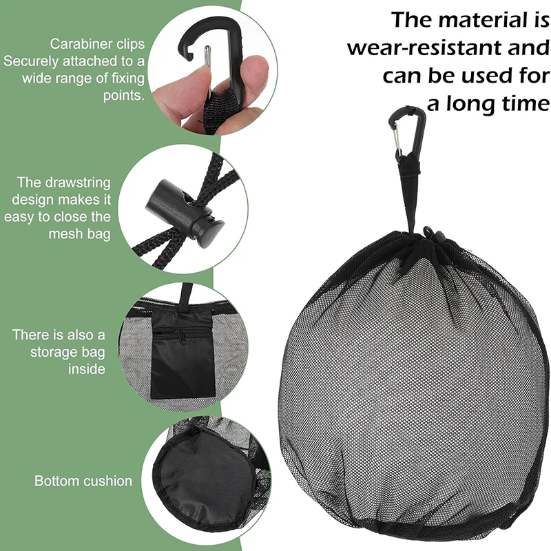 Tas Ransel Serbaguna dengan Tali Serut untuk Bola Basket, Tas Jala untuk Sepak Bola, Bola Voli, Tas Penyimpanan Olahraga, Tas Perjalanan untuk Mainan dan Bola