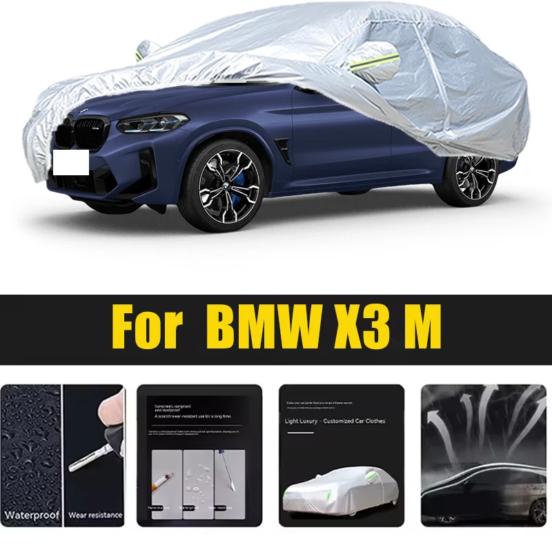 

For BMW X3 M Car Cover Outdoor Protection Covers Snow Sunshade Waterproof Dustproof Exterior UV Car Accessories Auto