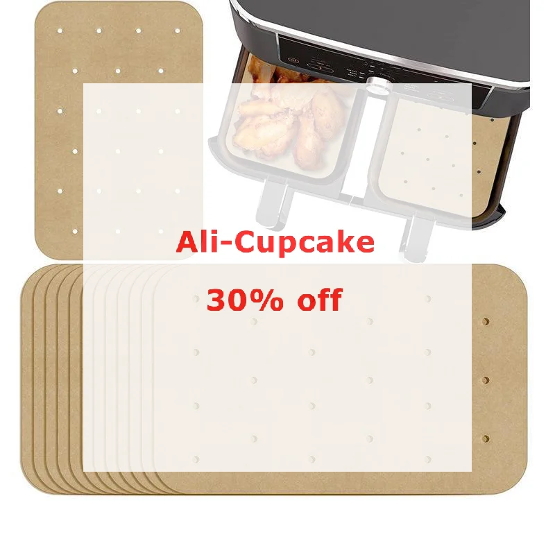 50Pcs 19.3*29.4CM Air Fryer Disposable Perforated Parchment Paper Liners For FG551 Foodi Smart XL 6-in-1 Indoor Grill Accessory