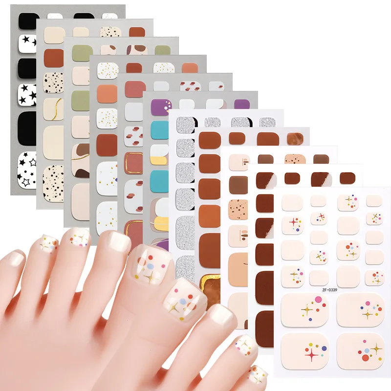 

Summer new nail polish film toenail sticker hot glitter powder polka dots cute girl toenail nail sticker Nails stickers