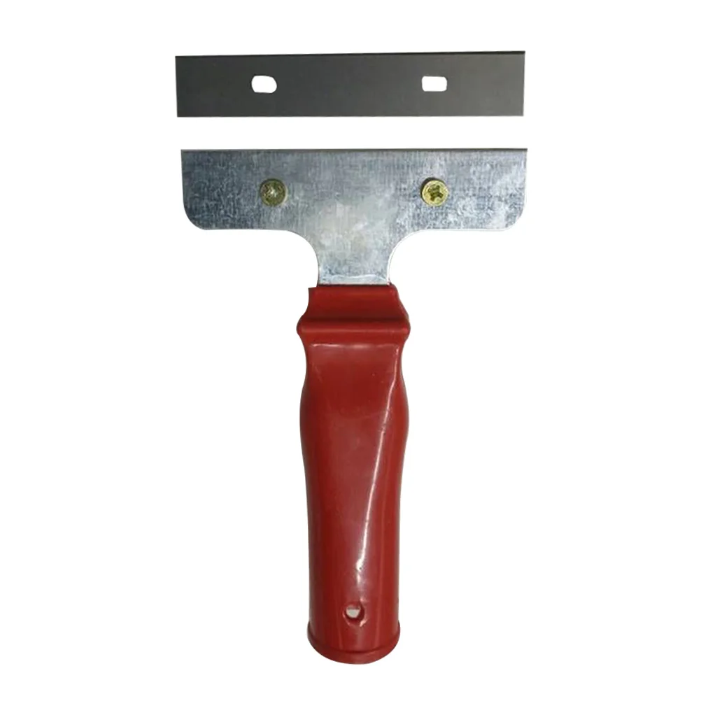 أداة إزالة السيليكون القوية المصنوعة من الفولاذ المقاوم للصدأ للاستحمام وأسطح العمل والتماس وتنظيف البناء وكشط سكينة المعجون باللون الأحمر