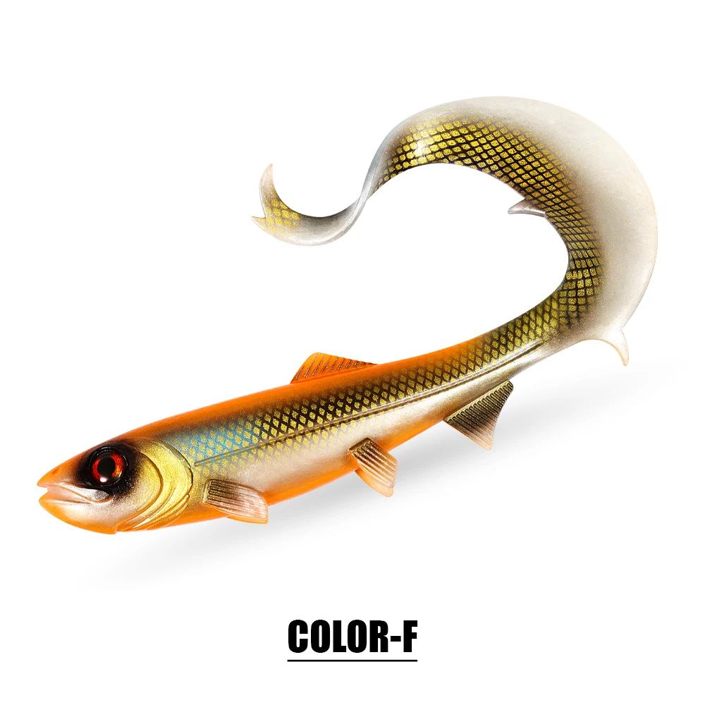 Spinpoler 17.5 cm 22 cm Firebomb Lange Golvende Staart Grub Zachte Swimbait Vissen Lokken Grote Snoekbaars Aas Zander Meerval visgerei