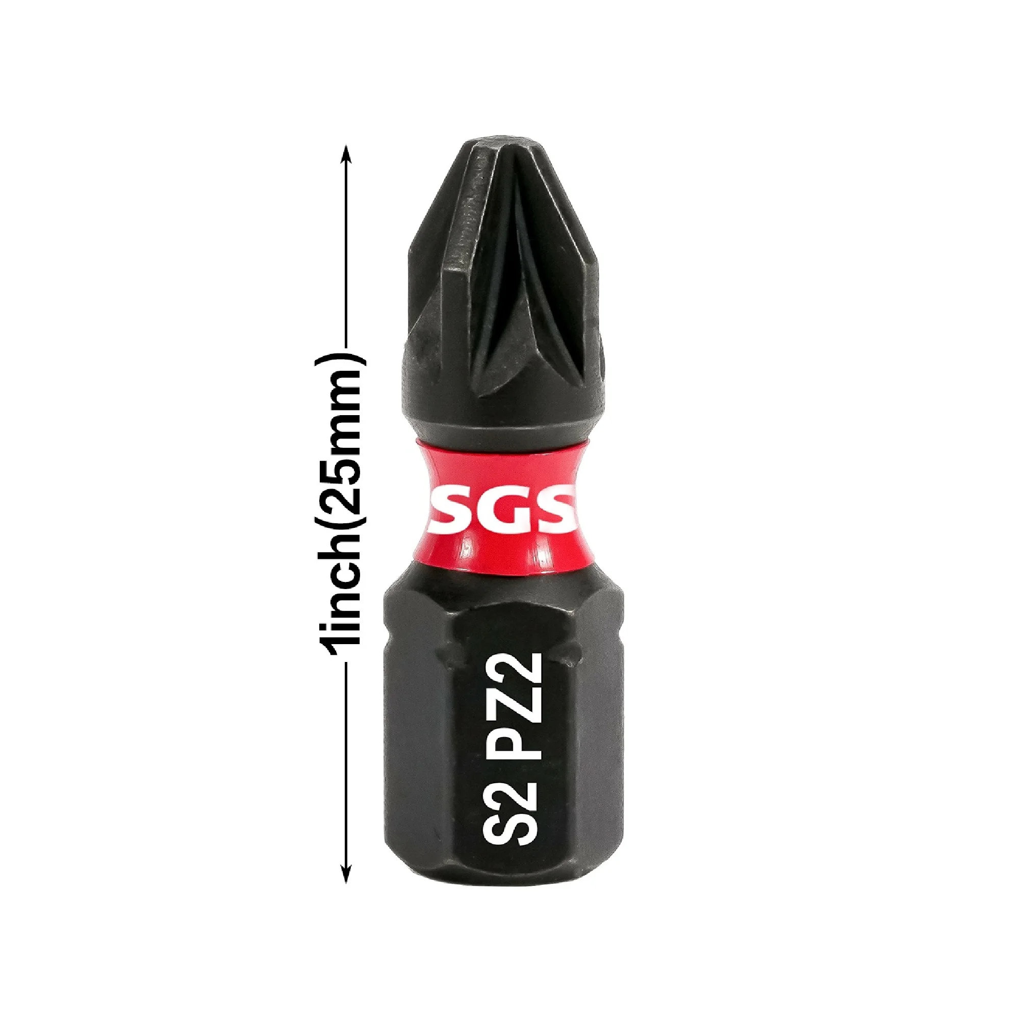 Maxtorque Premium Grade Pz2 Industrial Grade Impact Bits - S2 Alloy Steel 25mm Impact-Resistant Power Tools, 1/ 4inch Hex Shank, 20/30-Piece High-Strength Tool Set, Designed for Electricians, Mechanics, and Engineering Contractors, with a Red Thickened Storage Box view 3