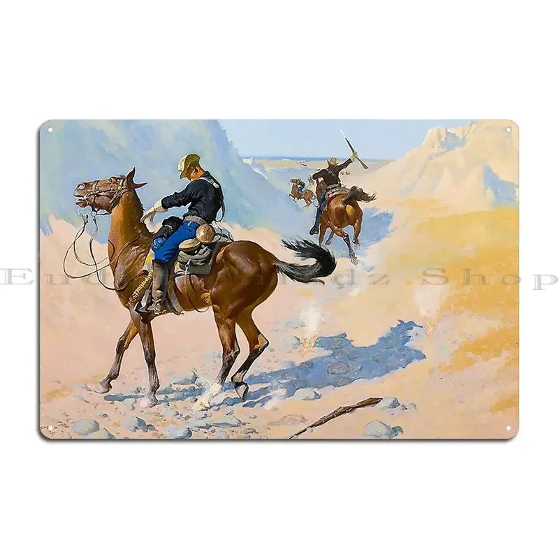 Frederic Remington Art Metal Sign Cinema Cinema Wall Decor Create Wall Mural Tin Sign Poster