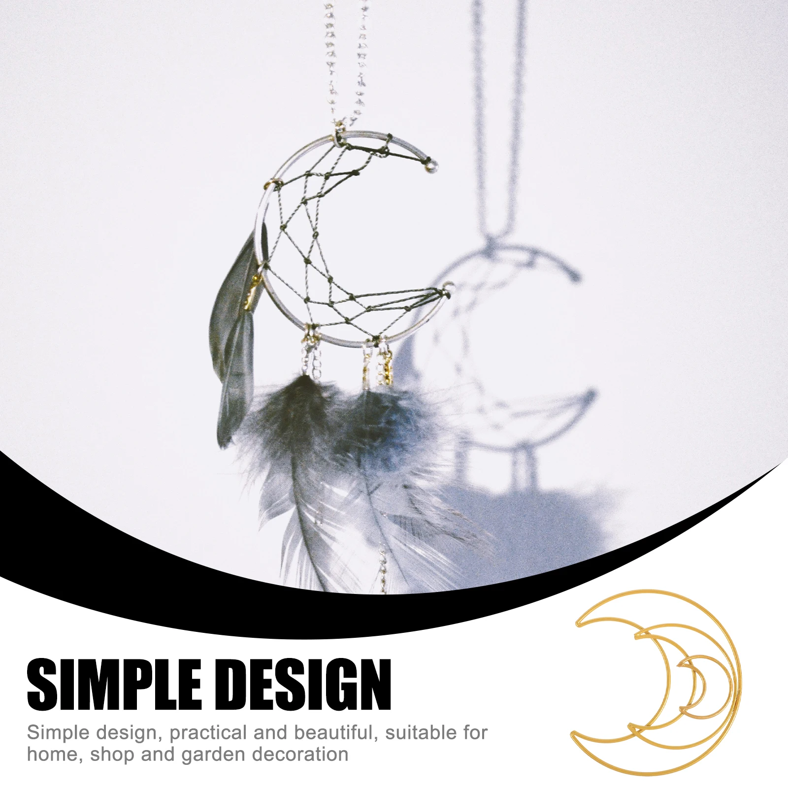 

12Pcs Iron Ring Moon Star Heart Shapes DIY Metal Dream Catcher Hoops Macrame Floral Wreath Rings Crafts Accessories