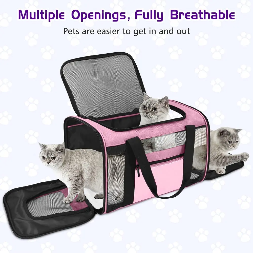 Portable Pet Cat Dog Carrier Transport Bag Foldable Mesh Breathable Pets Dog Handbag Transport Box Accessories