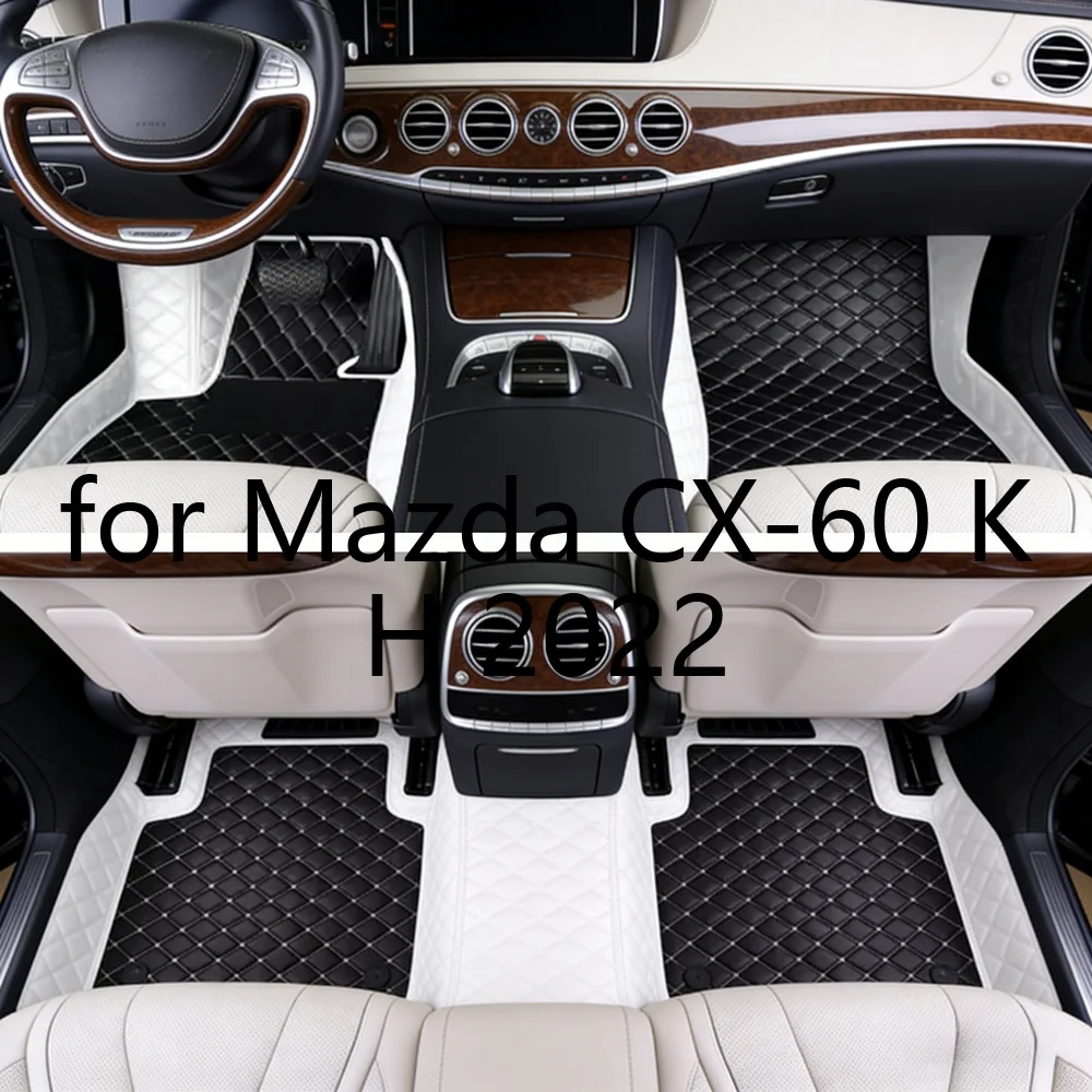 Tapis de sol de voiture sur mesure robustes pour Mazda CX-60 KH 2022-Présent 5 places, résistants à l'usure, imperméables, antidérapants, faciles à nettoyer, couverture complète, pour usage commercial 7573