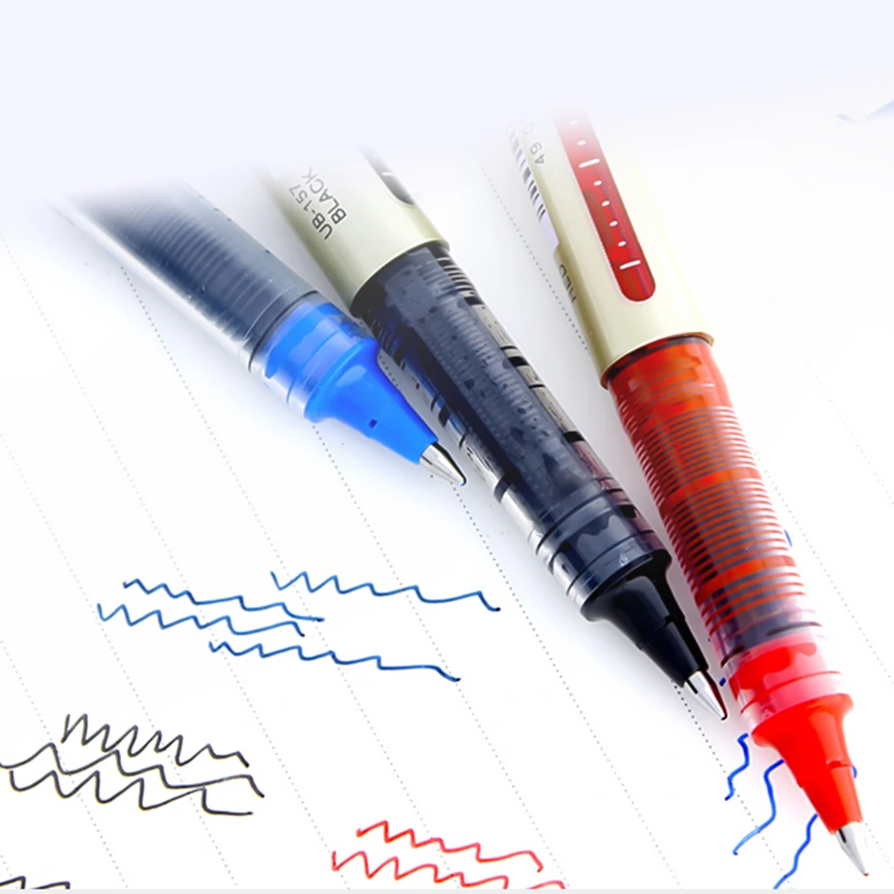 3/6/12 szt. Żelowy długopis japońsko-Uni UB-157 prosty płyn 0.7mm podpis biurowy biznesowy gładka czarna czerwono-niebieska papeteria do pisania