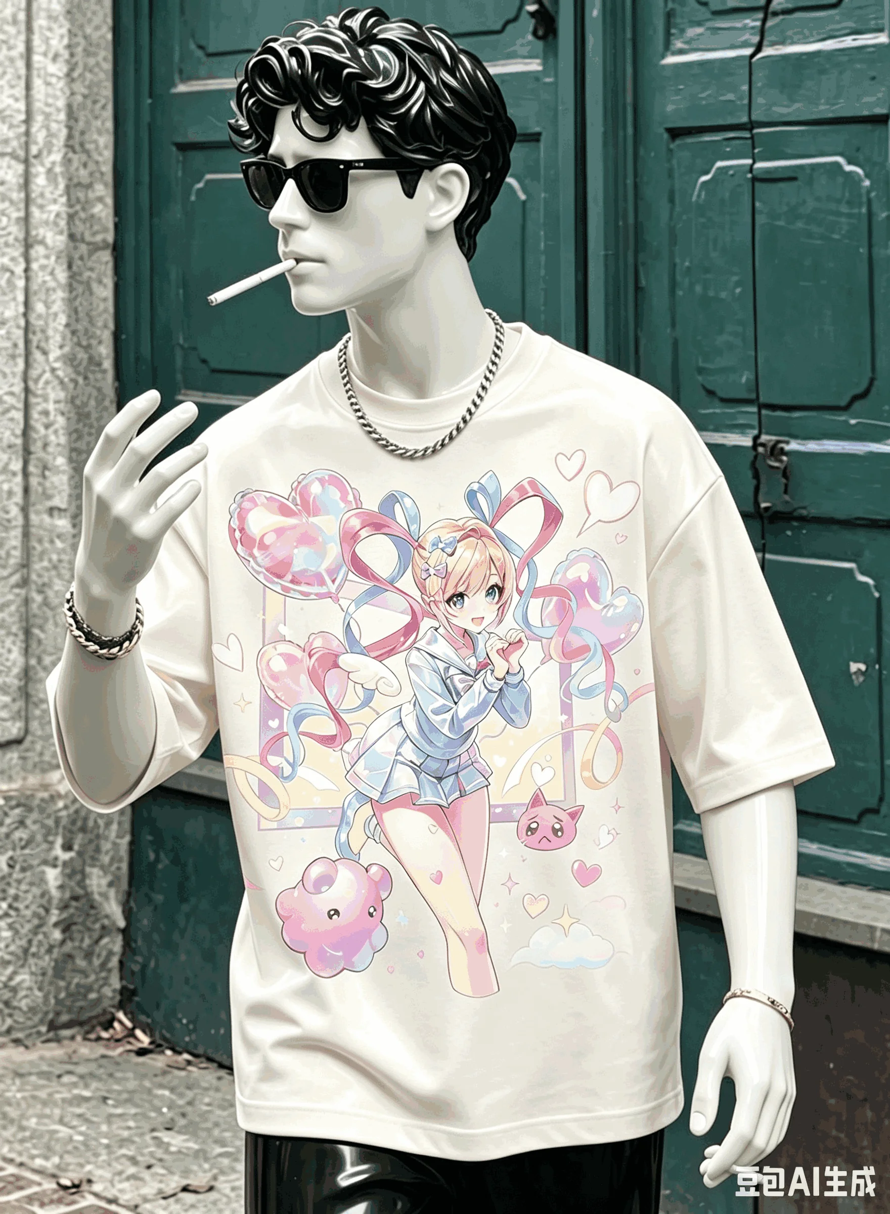Needy Streamer Overload Übergroßes Unisex-T-Shirt mit Grafikdruck und Rundhalsausschnitt für Männer und Frauen, hochwertig, Y2k, kurze Ärmel, atmungsaktiv – Detail 22