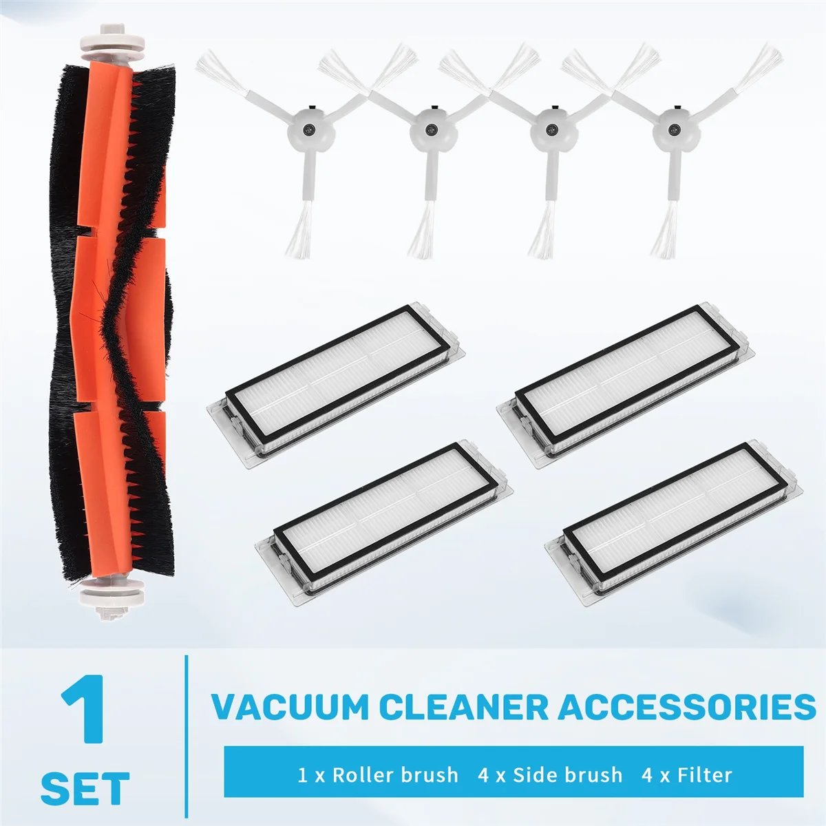 Для робота-пылесоса Xiaomi Mi 1/1S SDJQR01RR SDJQR02RR SDJQR03RR Roborock E3, S4, S4 Max, S5 Основная боковая щетка-фильтр — A19G