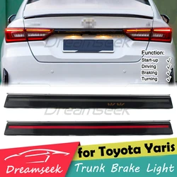 LED Rear Trunk Brake Tail Light for Toyota Yaris Vios Ativ 2022 2023 2024 Dynamic Turn Signal Blinker Lamp Indicator Smoke / Red