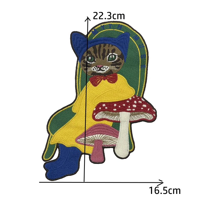 Cute and Fashionable Embroidered Angel Cat Patches for Clothing Sew on Patch Cartoon Badge Stripe Garment Accessory