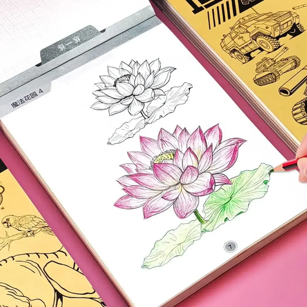 Tutorial professionale disegnato a mano per principianti Zero Basic Tracing Line Draft Book Schizzo Studio Disegno Copia Libro Ragazza Ragazzo